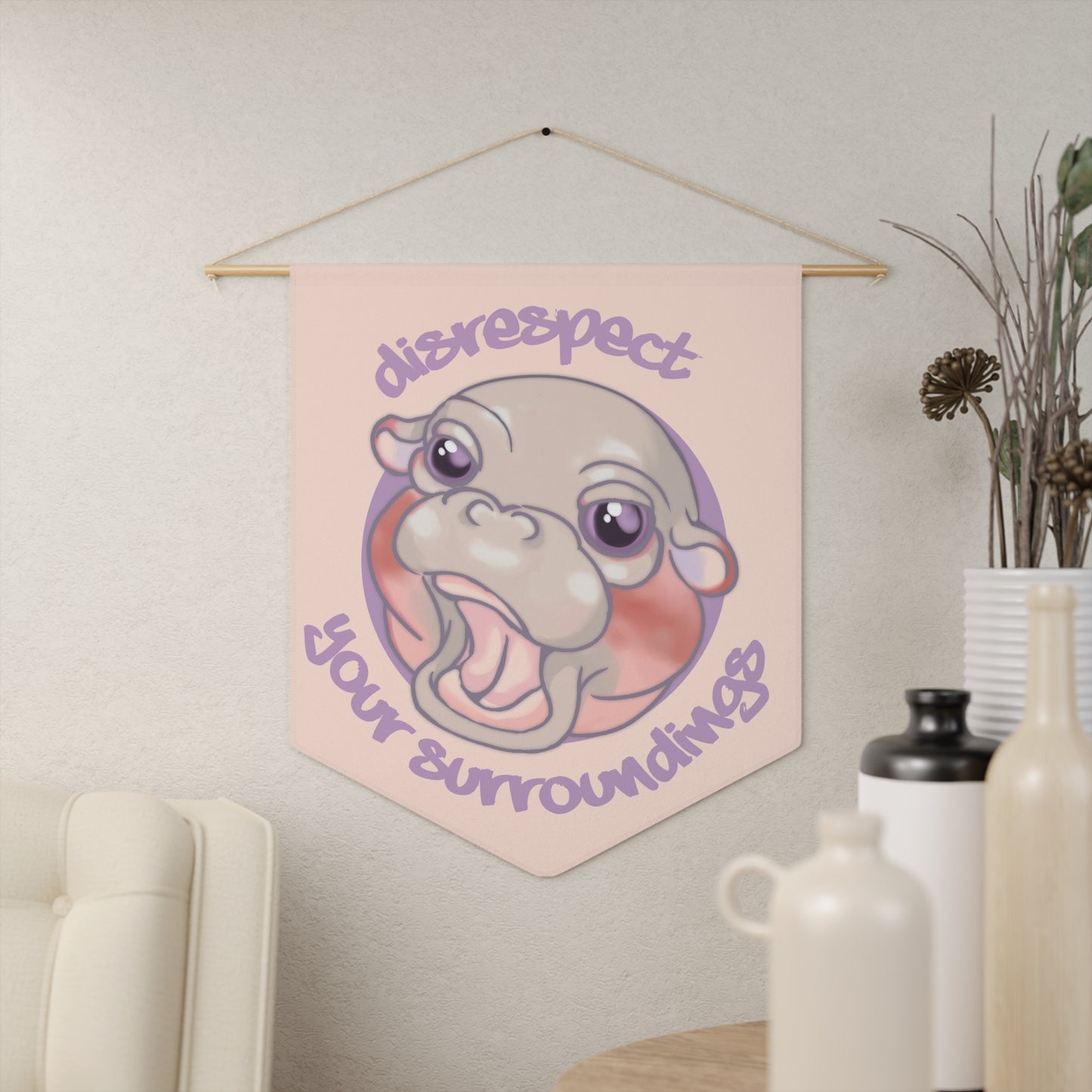 Moo Deng Wall Pennant