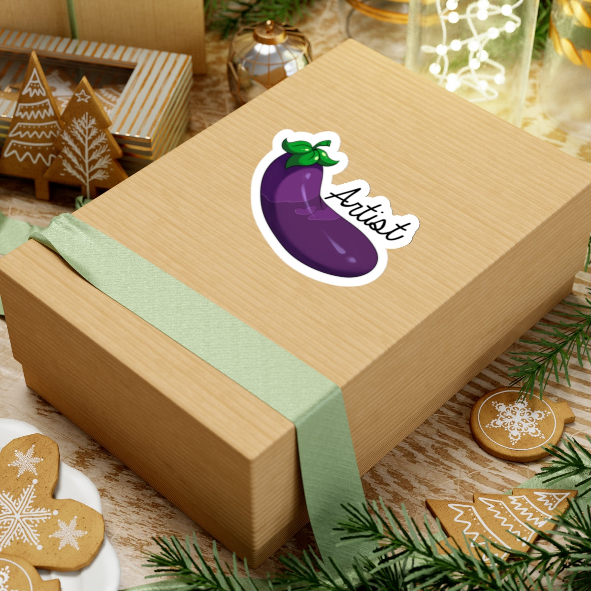 Eggplant Artist Sticker