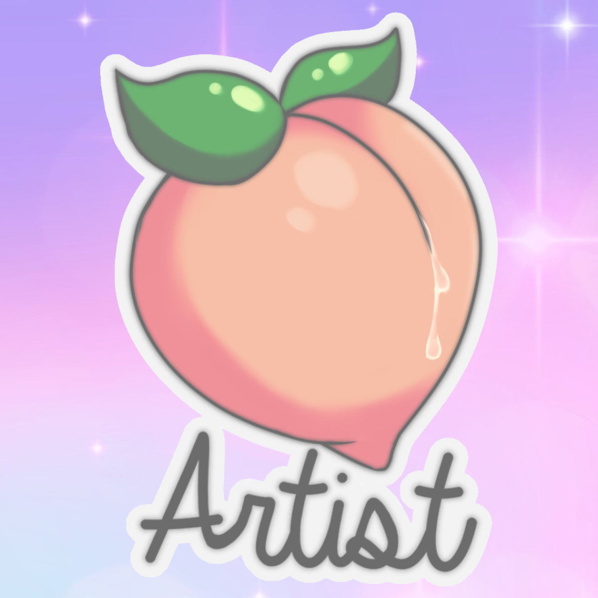 Peach Artist Sticker