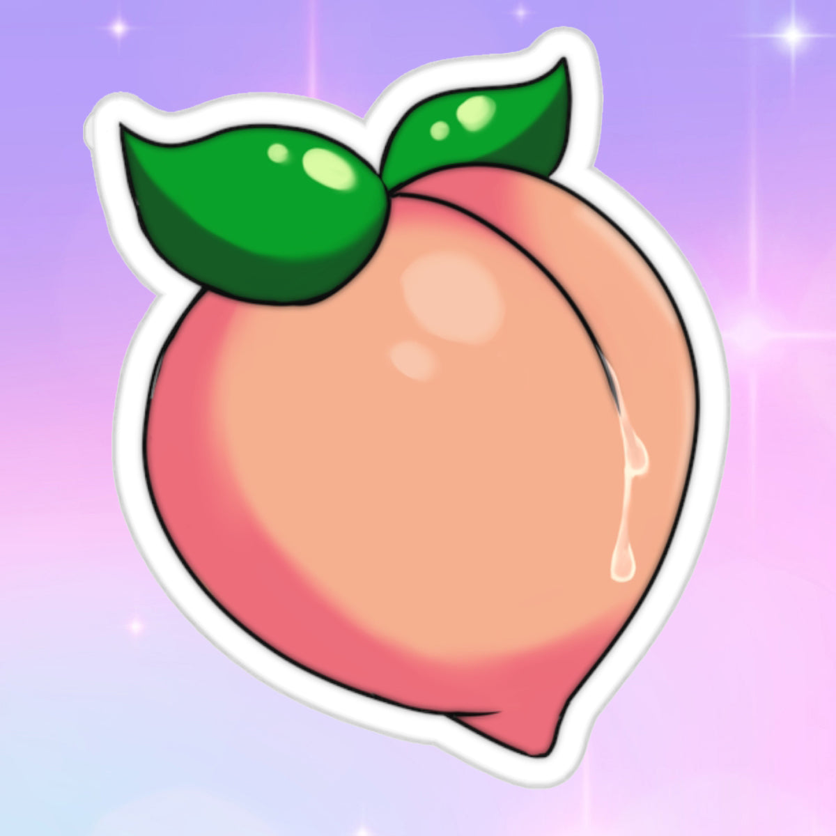 Wet Peach Sticker