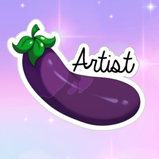 Eggplant Artist Sticker