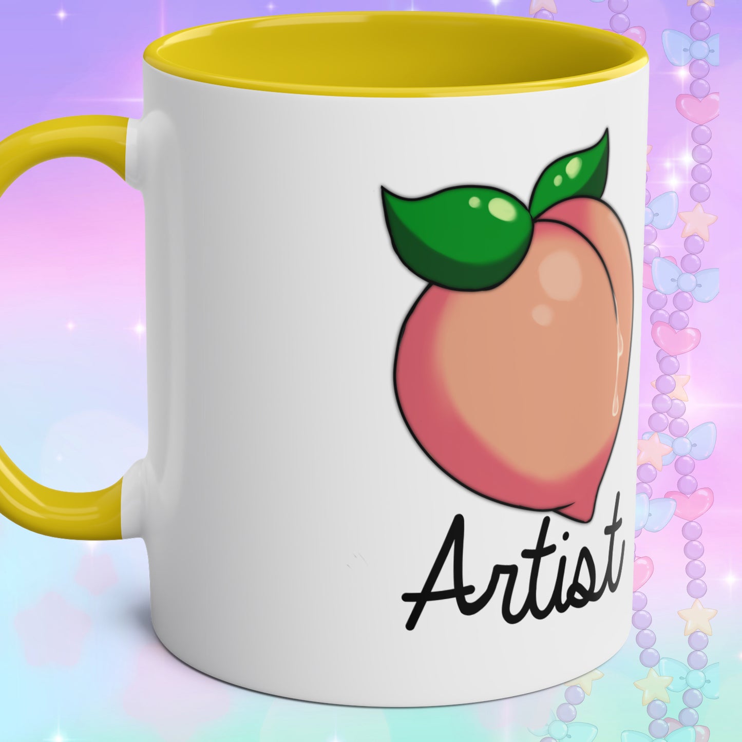 Peach Artist Mug, 11oz