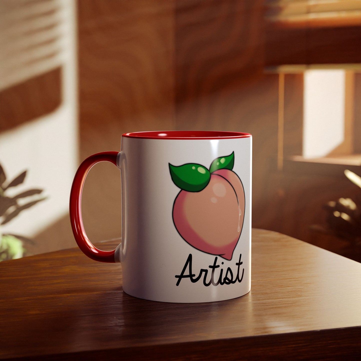 Peach Artist Mug, 11oz