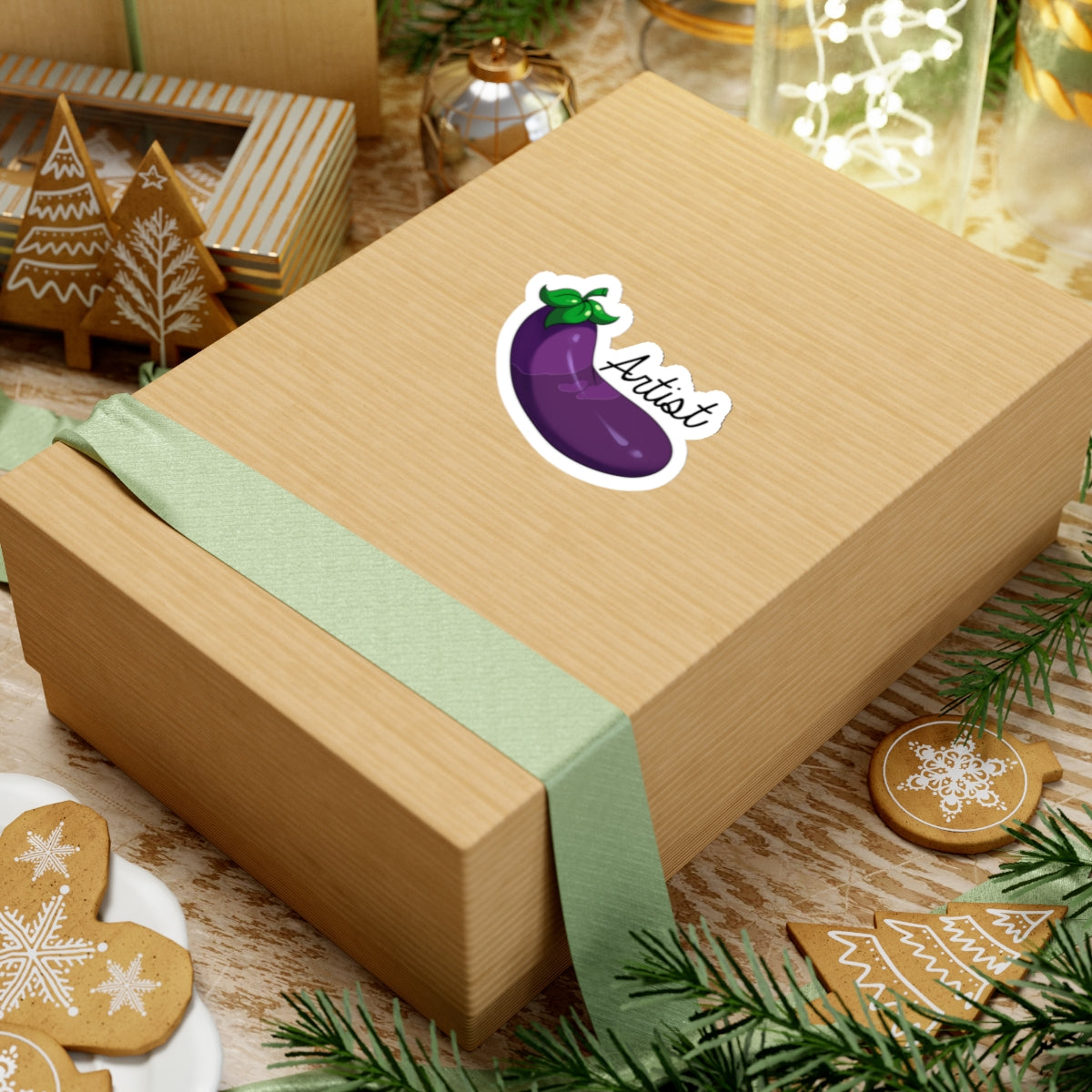 Eggplant Artist Sticker