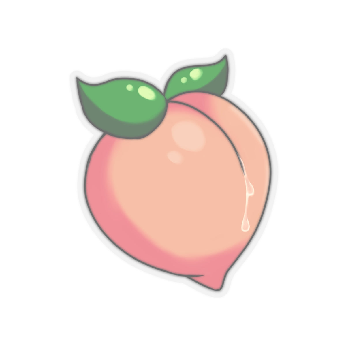 Wet Peach Sticker